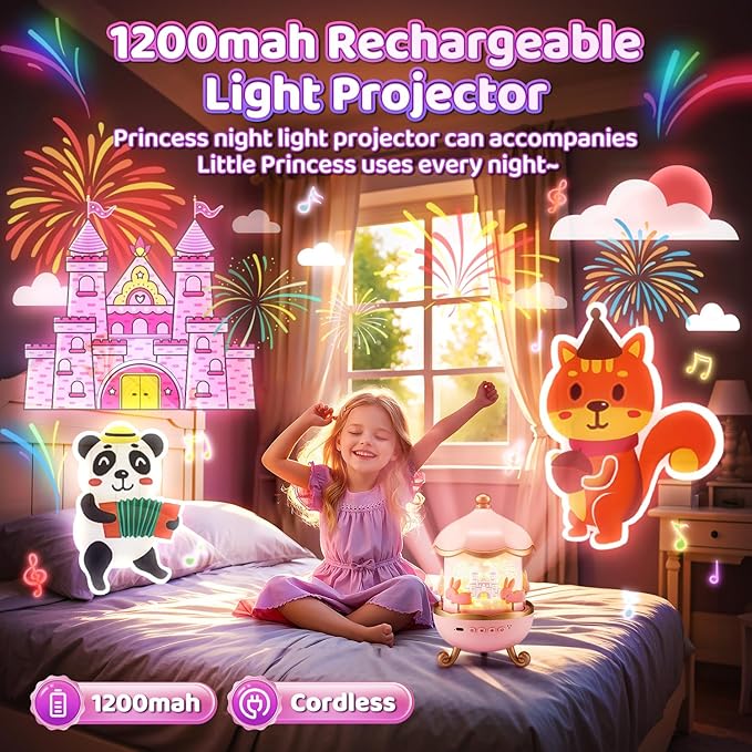 Star Projector for Kids Toys,15 Films Star Lights for Ceiling Projector +15 Sleep Sounds Machine Baby Night Lamp,Remote Timer Cute Pink Nursery Lamp,Exquisite Gifts for Kids Baby Girl Gifts