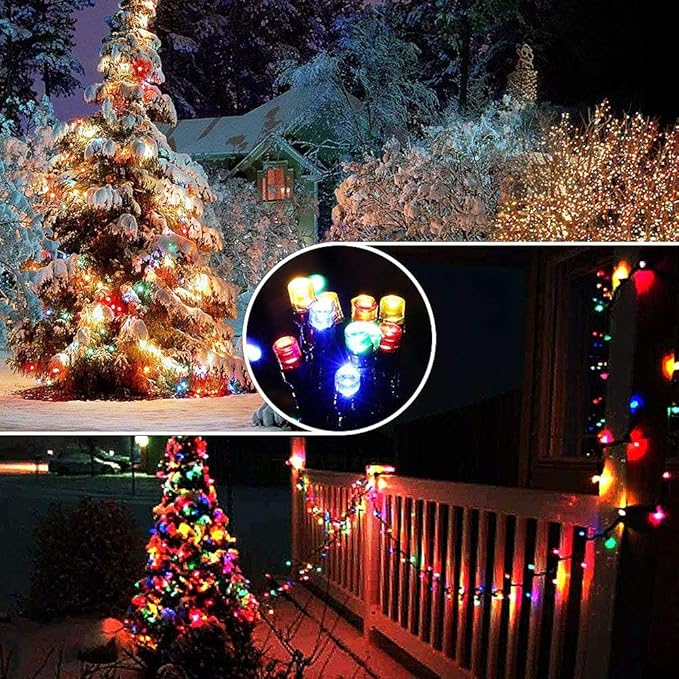Twinkle Star 200 LED 66 FT Multicolor Christmas Lights, Christmas Tree Light with 8 Modes Waterproof, Indoor and Outdoor, House Garden Wedding Party Decoration, Multicolor