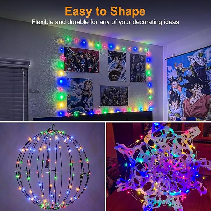 btfarm 3 Pack Fairy Lights Battery Operated [3 Modes], 7ft 20 Led Twinkle Lights String Lights Waterproof Bulk Small Mini Silver Wire for Mason Jars Vases Wedding Table Centerpiece, Multicolor