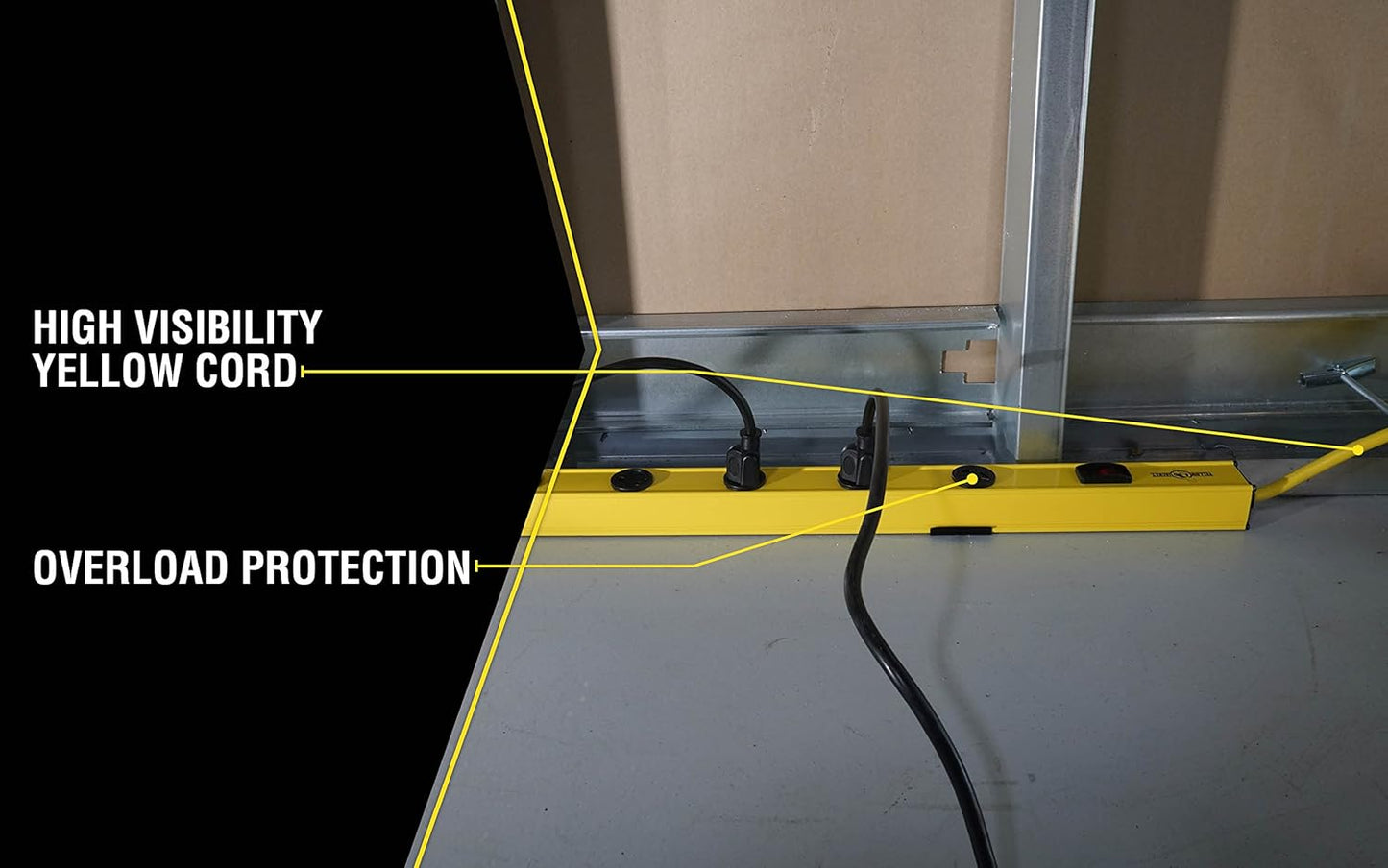 Yellow Jacket 5154 Metal Power Strip, 4-Foot with 510J Surge Protector, 12 Outlets