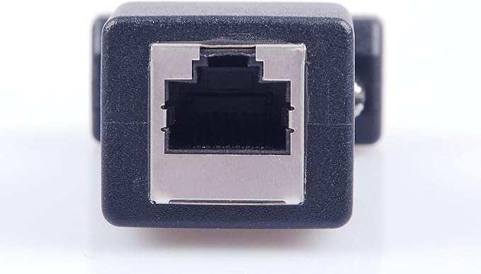DB9 RS232 COM Male Port to RJ45 Female Connector Card DB9 Serial Port Extender to LAN CAT5 CAT6 RJ45 Network Ethernet Cable Adapter