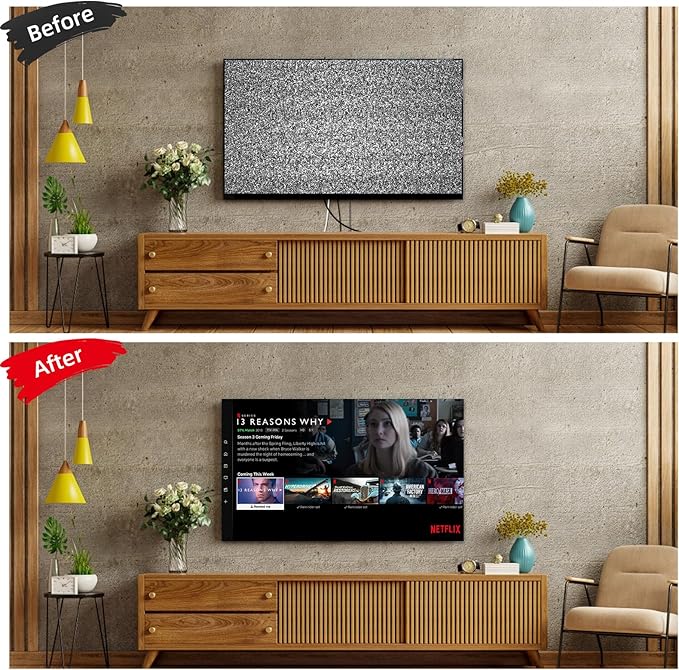 TV Wire Hider Kit for Wall Mount TV, in Wall Cable Management Kit, Includes 2 Pass Throughs and Hole Saw Drill Attachment for Easy Install（Off-White）