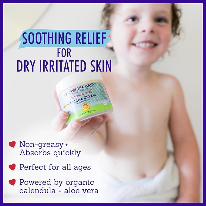 California Baby Eczema Treatment Set | 2oz Eczema Cream + 8.5oz Eczema Body Wash | Colloidal Oatmeal + Aloe Vera | Steroid-Free | Hypoallergenic