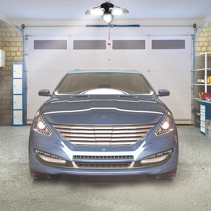 Ontel Beyond Bright LED Garage Light - Ultra-Bright, White Light that is Energy Efficient, Durable, Long-Lasting and Easy to Install (Pack of 4)