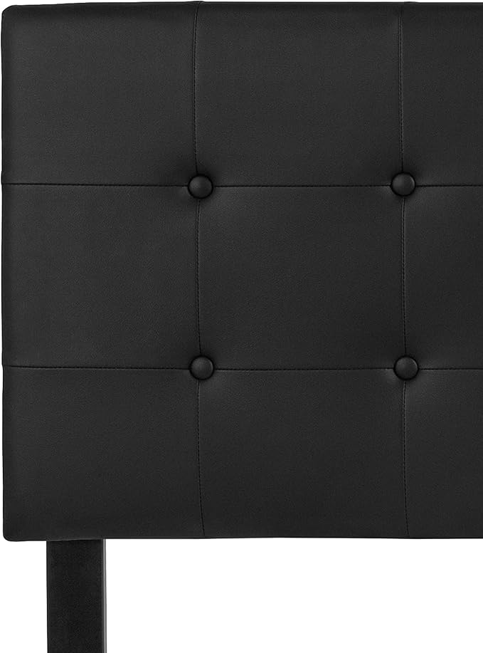 Flash Furniture Lennox Tufted Upholstered Full Size Headboard in Black Vinyl