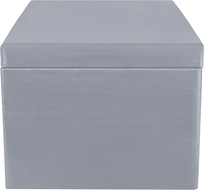 Large Grey Wooden Box Storage with Hinged Lid | 15.8 x 11.8 x 9.44 inches (+-0.5) | with Handles | Gift Box Storage Document | Product NOT Intended for 15 Years OR Below