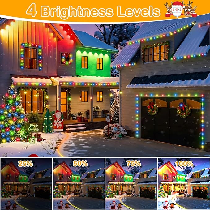 Decute 300LED Christmas Tree Lights Fairy String Light 99FT Green Copper Wire Warm White and Multicolor Dimmable with Remote, UL Cerficated Twinkle Lights for Party Wedding Indoor Outdoor Decor