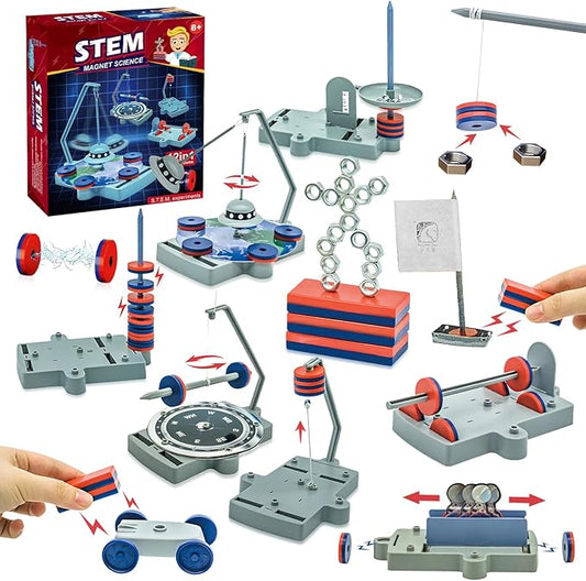 Magnetic Science Kit,Anti Gravity Magnetic Levitation Kit,12 in 1 Magnetic Science Magnetic Toys for Kids Ages 8-12 Magnets for Science Magnetic Physics Toys Educational Gift for Kids