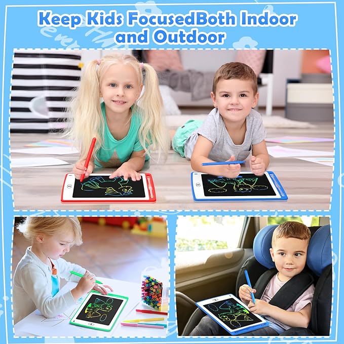 LCD Writing Tablet for Kids, 8.5 Inch Colorful Doodle Board Drawing Tablet, Educational Learning Toys Birthday Gifts for Kids Age 3 4 5 6 7 8 (18 Pack)