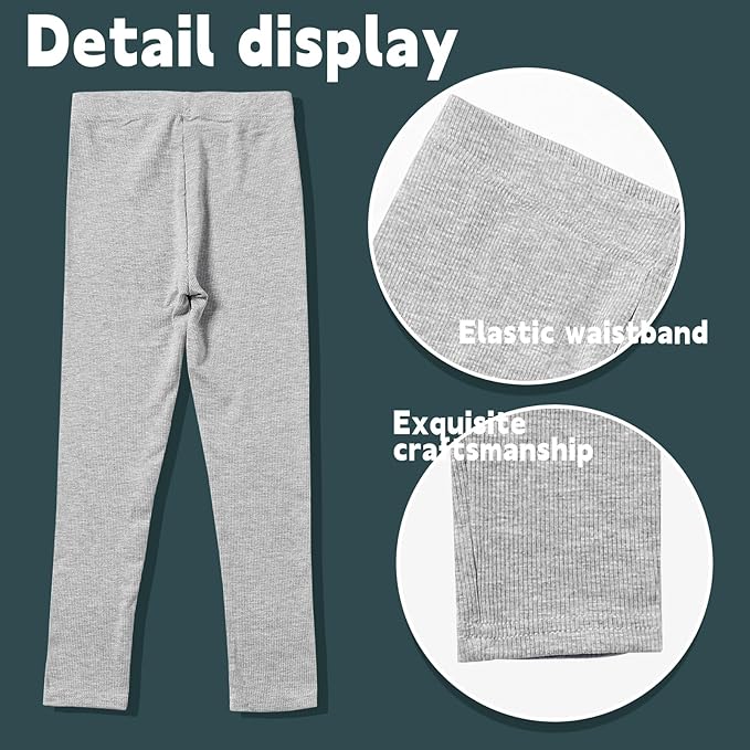 12 Pack Girls Leggings Toddler Girl Pants Casual Yoga Pants for Girls High Waisted Stretch Leggings Kids