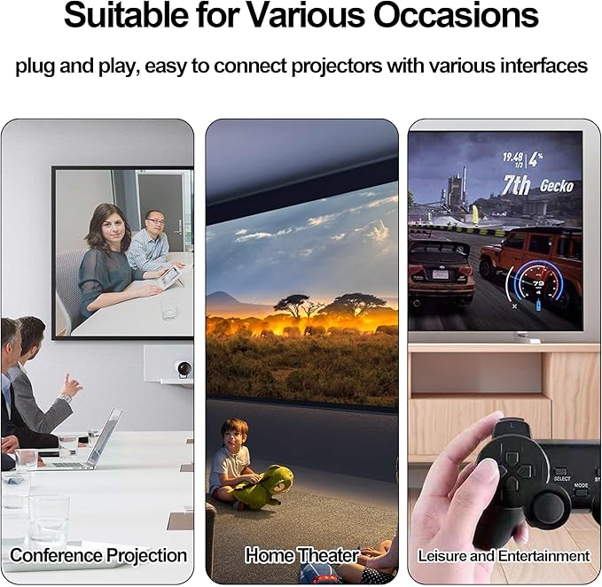 DisplayPort to HDTV VGA DVI Adapter DP to VGA DVI HDTV 3 in 1 Adapter Converter Male to Female Cable for PC Laptop TV Projector