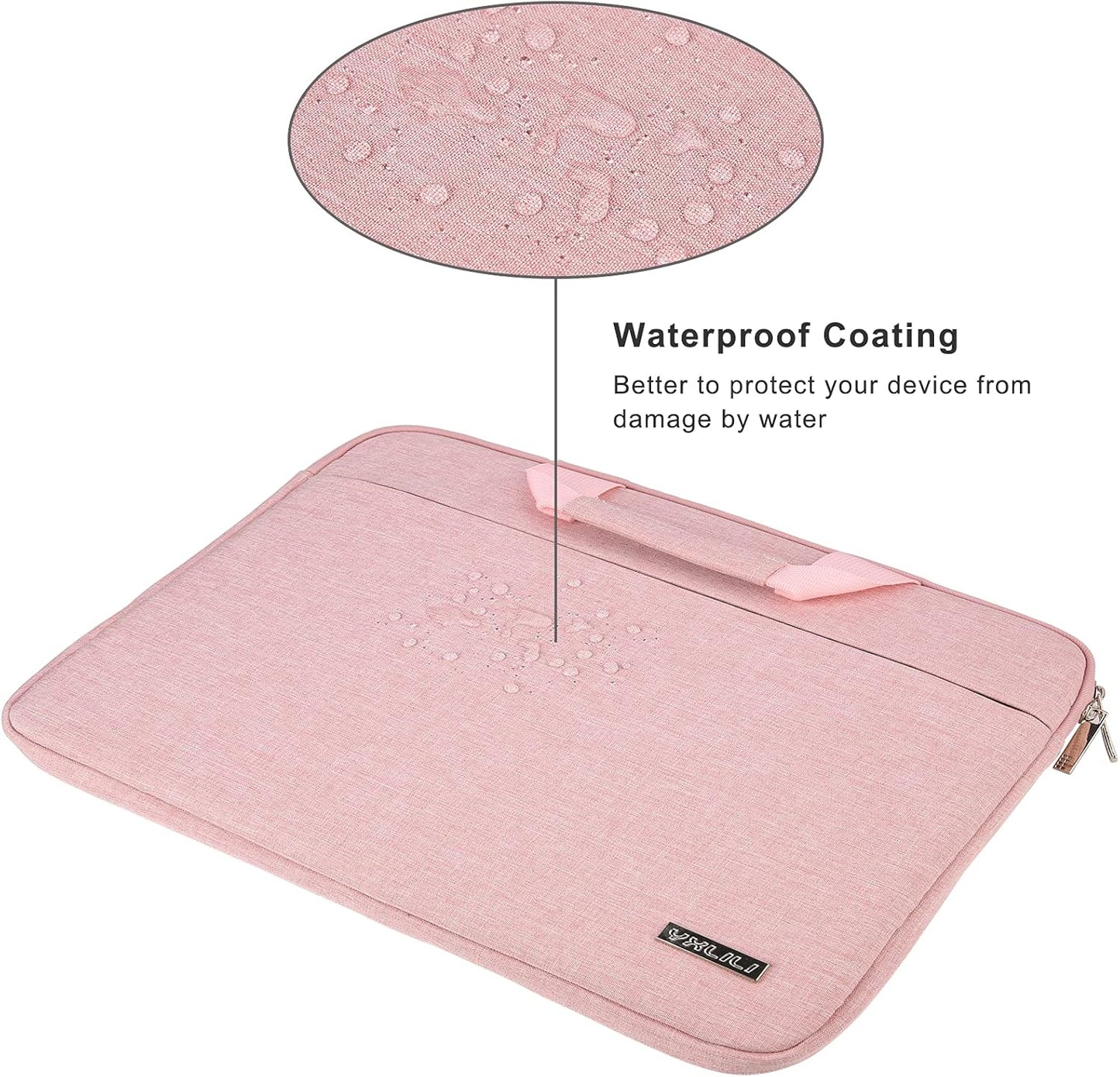YXLILI 15.6 Inch Laptop Sleeve, Protective Case with Handle, Soft Lining Padded Bag, Shock Resistant for MacBook