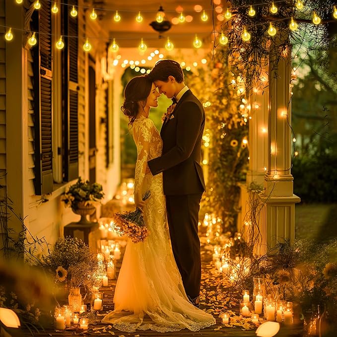 Minetom Crystal Globe String Lights Plug in - 66 ft 200 LED Globe Fairy String Lights with Remote and Timer, Waterproof for Bedroom Tent Loft Bed Window Porch Patio Wedding Holiday Decor, Warm White