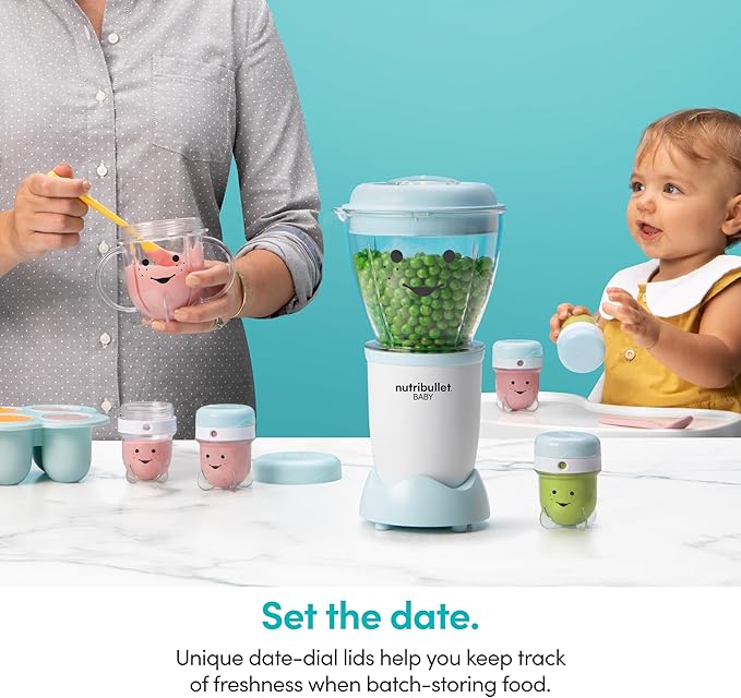 NutriBullet NBY-50100 Baby, 32-oz, Blue (Renewed)
