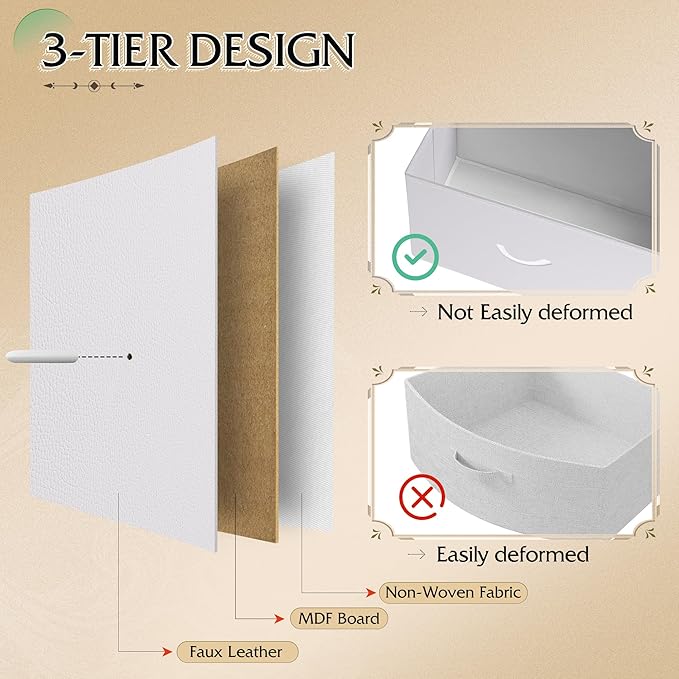 WLIVE Dresser for Bedroom with 8 Drawers, Wide Fabric Dresser for Storage and Organization, Bedroom Dressers, Chest of Drawers for Living Room, Closet, Hallway, White