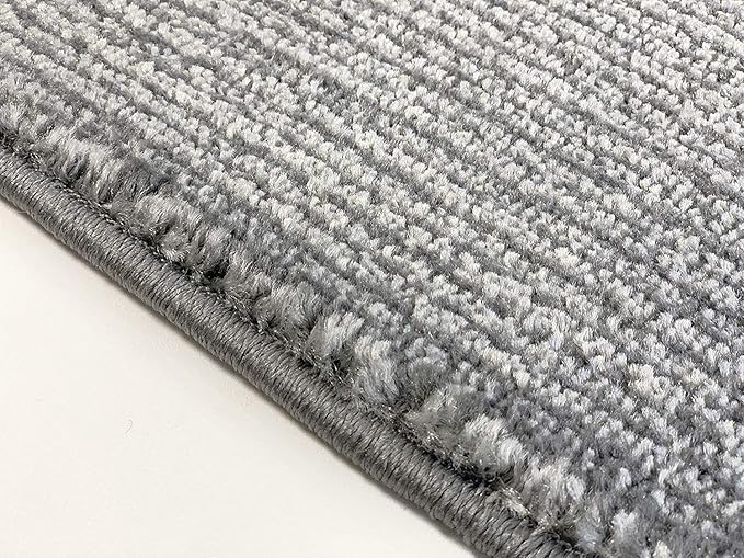Custom Length Cut to Size Wide Width Carpet Runner Rug for Hallways, Skid Resistant Latex Rubber Backed, 31 inch Wide X Customized Length, Stripe Grey, 31 inch X 6 feet