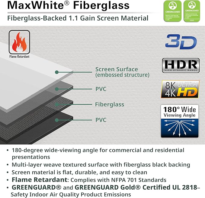 Elite Screens VMAX 3 with RC 1 Remote Kit, 150-INCH 4:3 Aspect Ratio, Wall Ceiling Motorized Drop Down Projector Screen, VMAX150XWV3