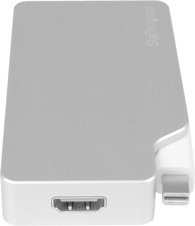 StarTech.com Aluminum Travel A/V Adapter: 3-in-1 Mini DisplayPort to VGA, DVI or HDMI - mDP Adapter - 4K (MDPVGDVHD4K)