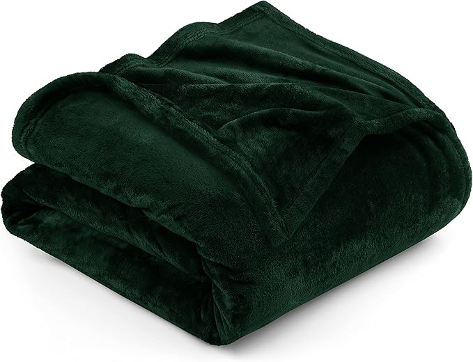 Utopia Bedding Fleece Blanket Twin Size Forest Green 300GSM Luxury Anti-Static Fuzzy Soft Microfiber Bed Blanket (60x80 Inch)