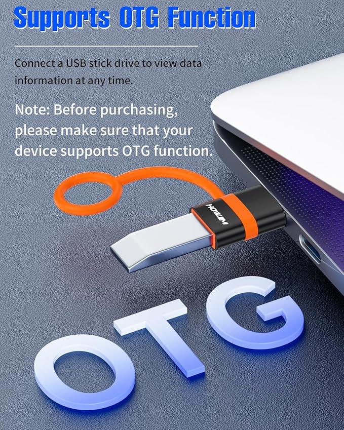 USB to USB C Adapter 2 Pack,5Gbps USB C Female to USB 3.0 Male OTG Adapter,Fast Charging Type C Charge Converter for M-acBook,Phone 15 16 17,Pad,A-ppleWatch,A-irpods,G-alaxy,Anti-lost Loop Black