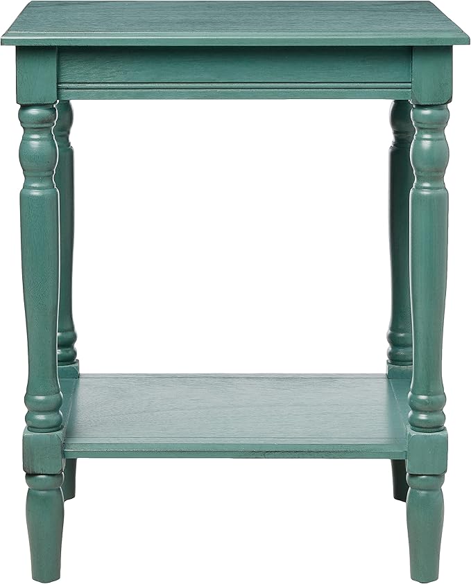 Decor Therapy Accent Table with Storage, Casual Style, Modern End Table, Sturdy, Blue Gray - (24" x 19.5" x 15.75")