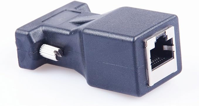 DB9 RS232 COM Male Port to RJ45 Female Connector Card DB9 Serial Port Extender to LAN CAT5 CAT6 RJ45 Network Ethernet Cable Adapter