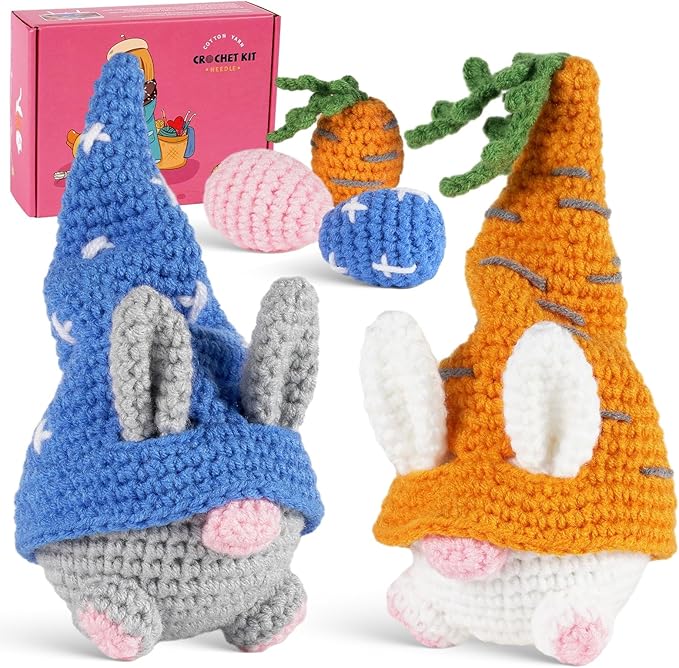Wizardi Amigurumi DIY Crochet Kit - Rabbits F07N8-M144