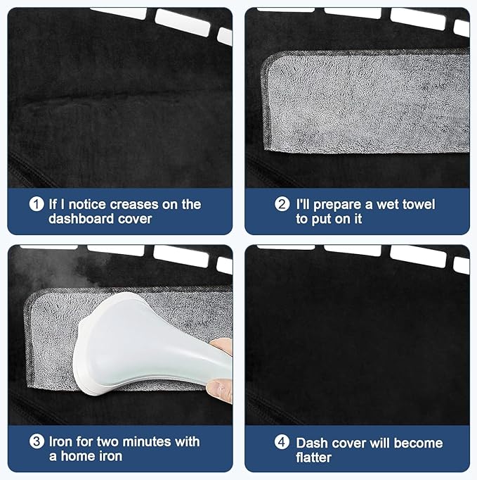 Dashboard Cover Mat Custom Fit for 2017-2022 Honda CR-V Dash Cover Nonslip Dash Mat Protector Sunshade No Glare Black