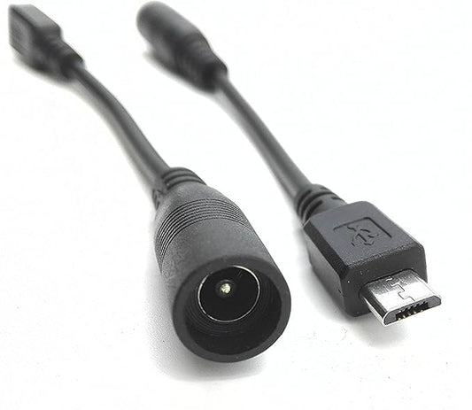 zdyCGTime (2-Pack) Universial V8 Micro USB M to 5.5x2.1mm F DC Power Supply Charger,Computer Cables & Connectors,Power Cables & Connectors, Micro-USB Connector Adapter Power Line