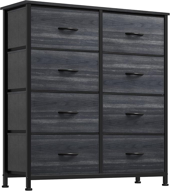 YITAHOME Dresser with 8 Drawers - Fabric Storage Tower, Organizer Unit for Bedroom, Hallway, Closets - Sturdy Steel Frame, Wooden Top & Easy Pull Fabric Bins