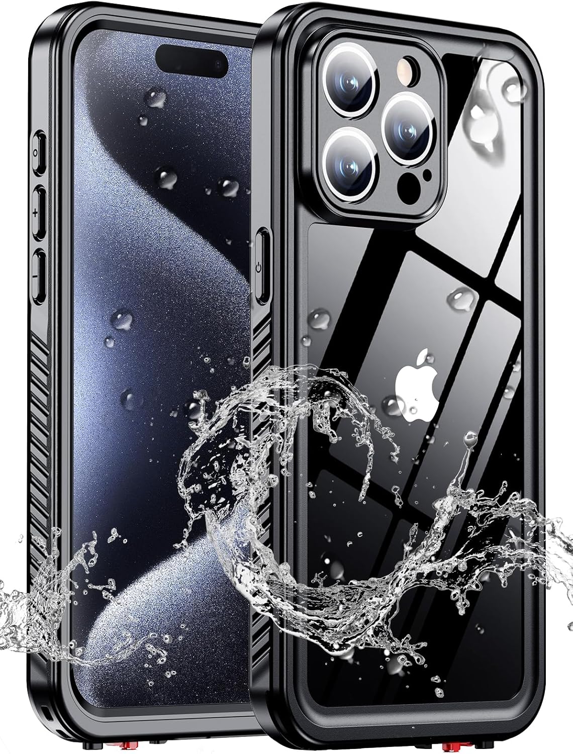 MOZOTER Waterproof Case for iPhone 15 Pro Max, IPX8 Underwater, Full Body Shockproof, Built-in Screen Protector, 6.7