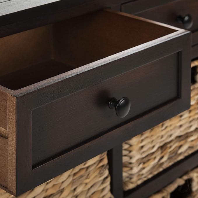 SAFAVIEH American Homes Collection Herman Brown Wicker Basket Storage Unit