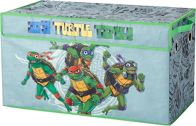 Idea Nuova Teenage Mutant Ninja Turtles Collapsible Storage Trunk, Durable with Soft Lid, 28.5"x14.5"x16"