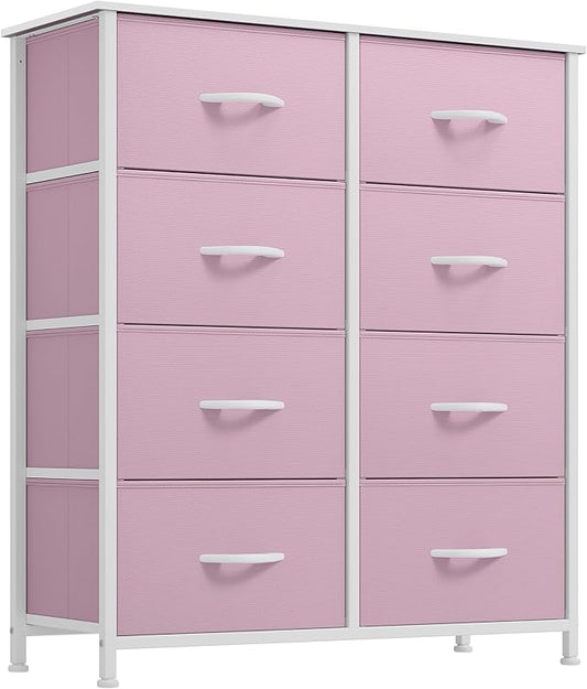 YITAHOME Black Dresser & Chest of Drawers, Tall Storage Tower with 8 Drawers, Storage Drawer Organizer for Closet, Living Room