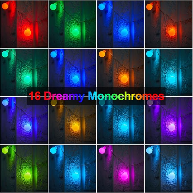 Minetom RGB LED String Lights - 21FT 60 LED Battery Operated Globe Lights with Remote, Color Changing Fairy Lights for Bedroom RV Christmas Valentine's Day Party Wedding Camping Indoor Outdoor Decor