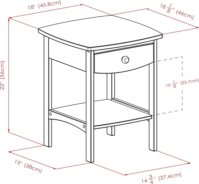 Winsome 82218 Wood Claire Accent Table, Natural 18 inches