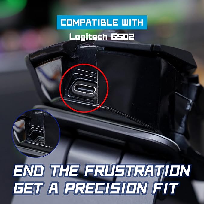 USB-C Charging Adapter Compatible with Logitech G502 Wireless Gaming Mouse | No Dock,Micro-USB to Type-C Converter | Compact & Lightweight Design | Charging & Data Transfer | Model-Specific