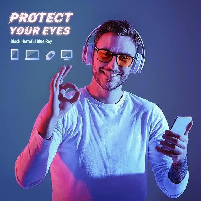 livho High Tech Blue Light Glasses - Advanced Blue Light Blocking Computer Glasses - Screen Fatigue & UV Protection