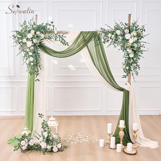 Serwalin 100 Pcs Mixed Artificial Eucalyptus Stems,Babys Breath Artificial Flowers Bulk with Faux Eucalyptus Leaves Greenery Stems for Wedding DIY Bouquets Floral Arrangement Home Decor