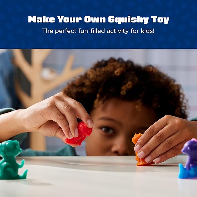 Elmer's Squishies Mix and Match, DIY Squishy Toys, Kids Crafts, Creates 4 Mix and Match Characters, 24 Piece Kit