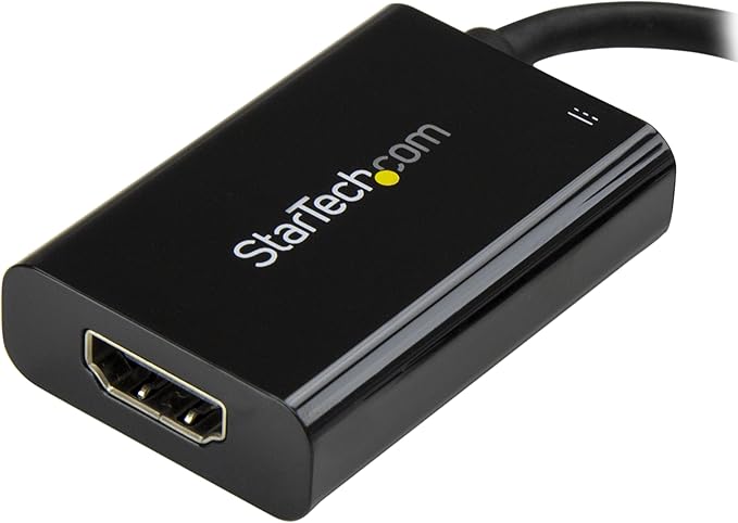 StarTech.com USB C to HDMI 2.0 Adapter with Power Delivery - 4K 60Hz USB Type-C to HDMI Display Video Converter - 60W PD Pass-Through Charging Port - Thunderbolt 3 Compatible - Black (CDP2HDUCP)