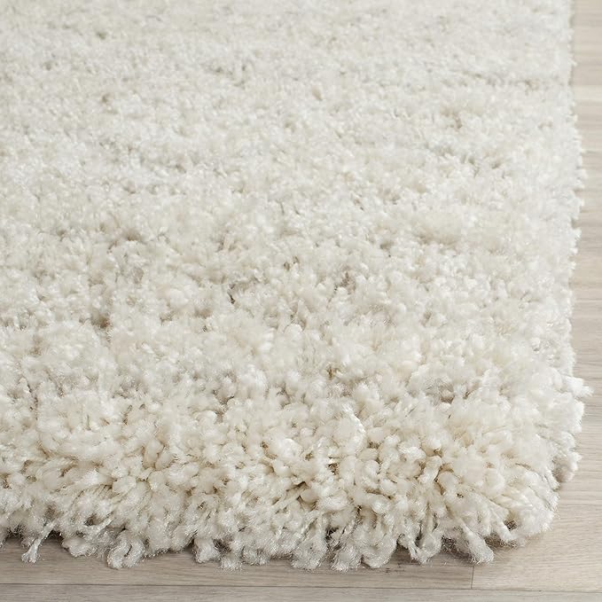 SAFAVIEH Arizona Shag Collection Accent Rug - 2'6" x 4', Ivory & Beige, Moroccan Design, Non-Shedding & Easy Care, 1.6-inch Thick Ideal for High Traffic Areas in Foyer, Living Room, Bedroom (ASG741A)