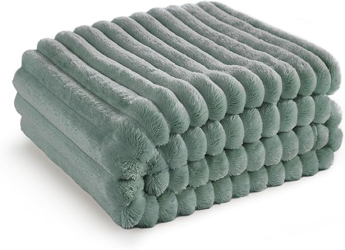 Bedsure GentleSoft Sage Green Fleece Blanket for Couch - Cozy Soft Blankets for Women, Cute Small Throws for Girls, 50x70 Inches