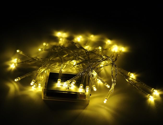 Karlling Battery Operated Warm White 40 LED Fairy Light String Xmas Party Decoration(Warm White,20 Pack)