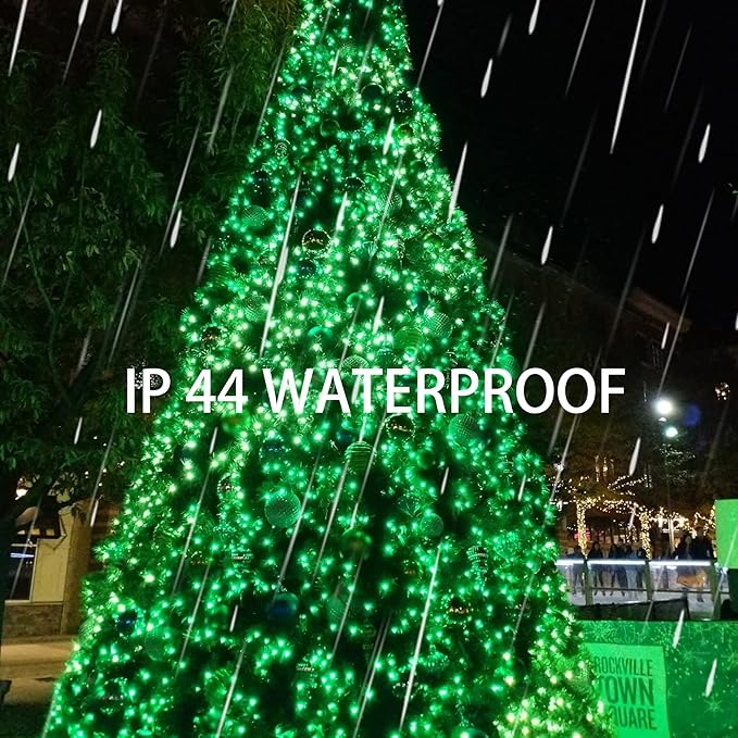 Dazzle Bright St. Patrick's Day Lights, 20FT 100 Count Incandescent Waterproof Mini String Lights Plug in, Connectable Christmas Decoration for Indoor Outdoor Home Party Garden Yard (Green)