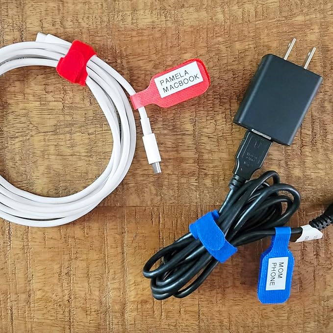 Cable Management Kit, 28 Pcs Multi-color Cable Labels and 24 Pcs Reusable Fastening Cable Ties, Cord Labels/Wire Ties For Home, Office, Desk, Cable Organizer, Cord Management