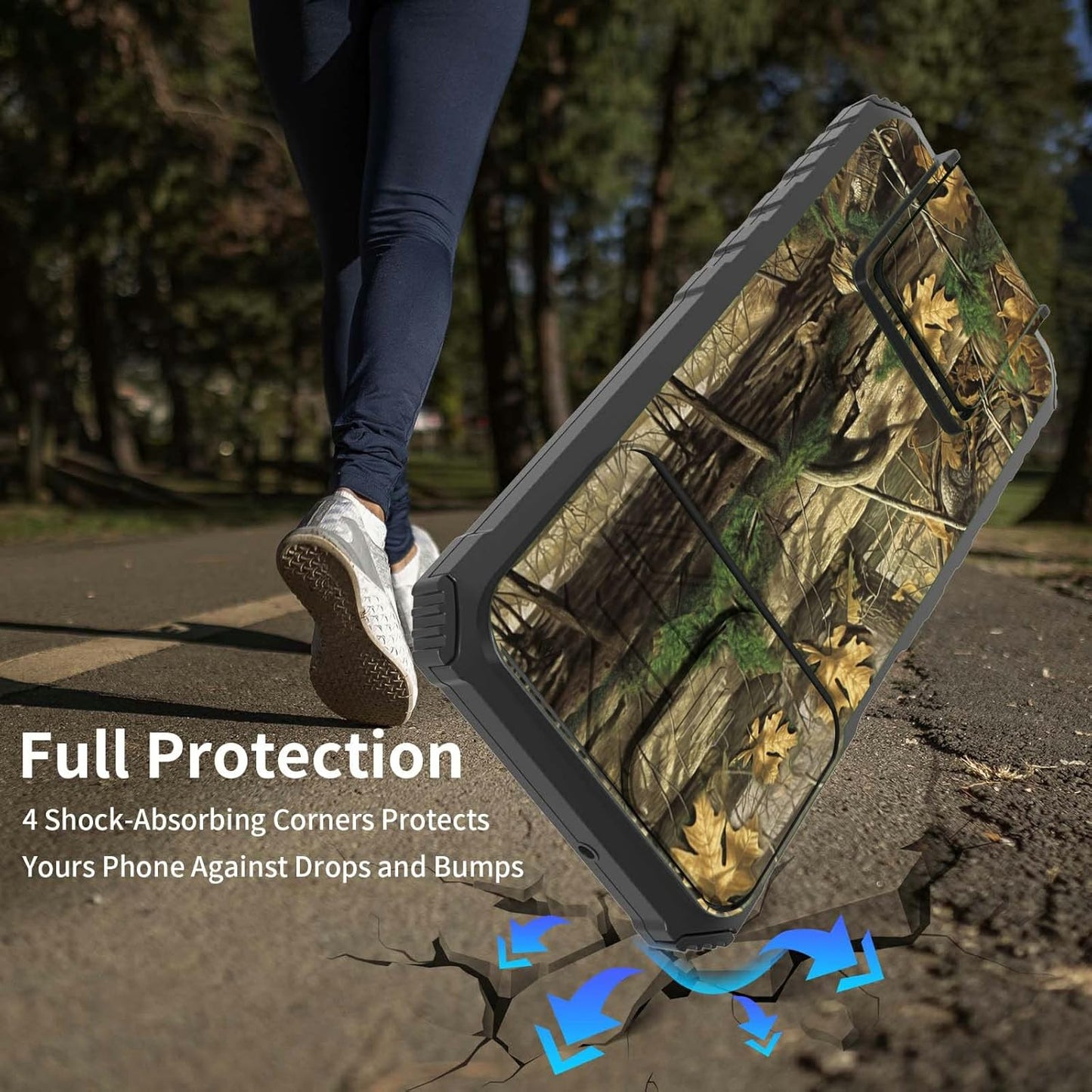 Rossy for Samsung Galaxy S23 Ultra Case, Dual Layer Hybrid Shockproof Protective Case with Slide Camera Cover