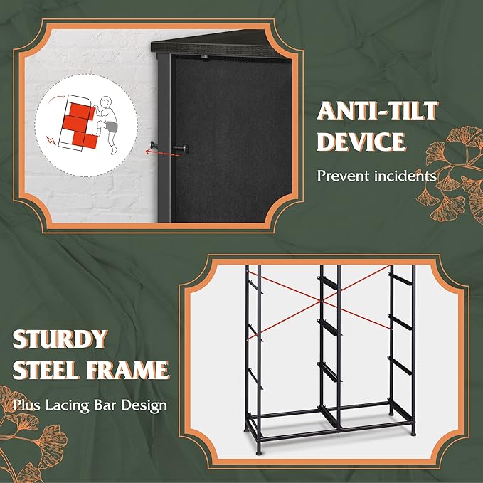 WLIVE Black Tall Dresser for Bedroom with 10 Drawers, Chest of Drawers, Dressers Bedroom Furniture, Storage Organizer Unit with Fabric Bins for Closet, Hallway, Living Room