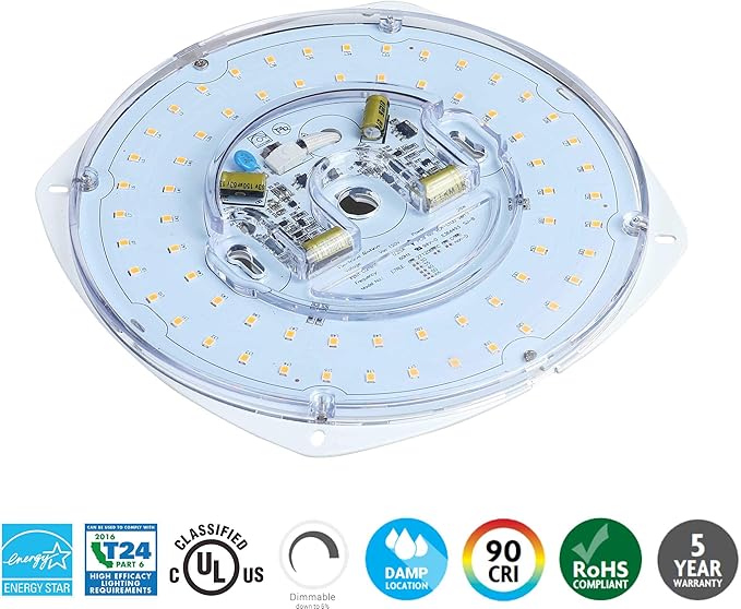7" LED Light Engine - 8.39" Overall, 28W 2200LM, 3000K Warm White, CRI90+, Dimmable Retrofit Kit for Ceiling Lights, Ceiling Fans, Pendants, Lanterns, Garden Fixtures, UL/ES/JA8 Certified