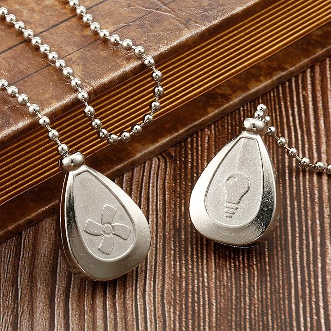 Vinaco Silver Ceiling Fan Pull Chain Set, Decorative Fan Pull Chain Extension with Pendant, 12 Inches Pull-Chains for Fans and Lights with 3MM Ball Bead Chain, 4 Pack Fan Light Pull-Chain Extension